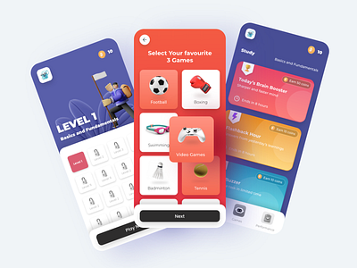 E Learning App for Kids app app design elearning problem solving ui ux