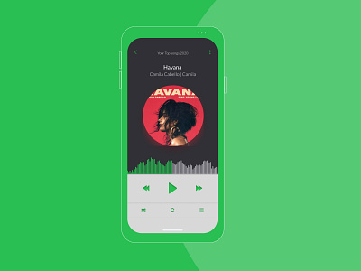 This is my #dailyUI challenge Day 9 Music Player app dailyui design flat havana icon interface layout mobiledesign music music app player typography ui uidesign ux