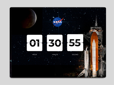 This is my #dailyUI challenge Day 14 Nasa countdown timer