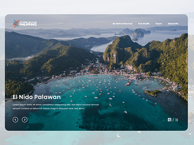 It's More Fun in Philippines Landing Page design landing design landing page landing page design landingpage landscape ui web design webdesign website website design