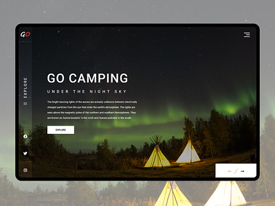 Camping Landing Page design landing page landing page design landingpage ui web design webdesign website