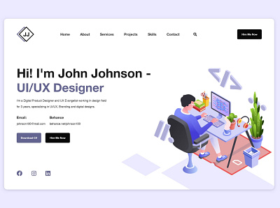 Portfolio Landing Page branding design illustration landing page landing page design landingpage ui web design webdesign website