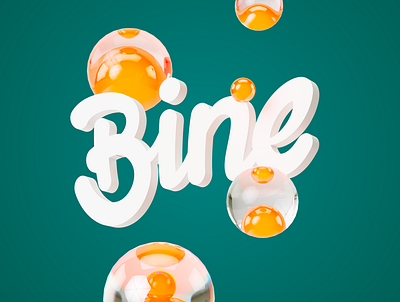 Bine 3d branding graphic design logo