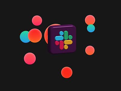 Slack 3D with Spline tool 3d 3d art animation app appicon design icon ios mobile spline tool ui