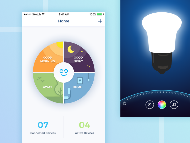 Smart Home - UI Concept (Lights) by Huzefa Bagwala ...