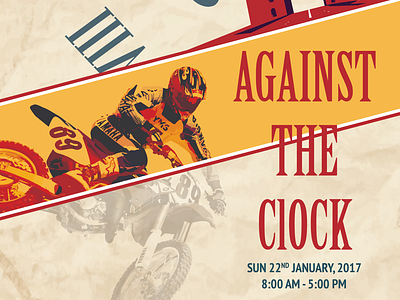 Against The Clock bike design graphic hyderabad motosport poster race typography