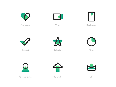 Togic Icon center collection icon icon app like thumbs up upgrade video vip