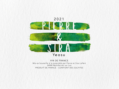 Pierre & Sira - Yeosu branding design french wine white wine wine