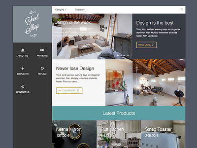 Feel Shop HTML5 and WP flat html5 modern shop web
