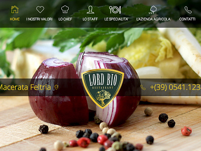 Lord Bio flat food homepage restaurant web