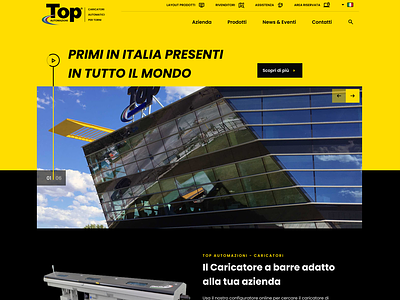 Web site for a company in 🇮🇹 automation black clean company industrial industry machine site web website wordpress yellow