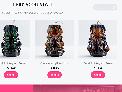 Carousel Candles for the next Online Shop candles carousel design ecommerce shop web