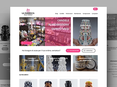 E-Commerce Shopping homepage candles clean design e commerce store web web design woocommerce wordpress wp