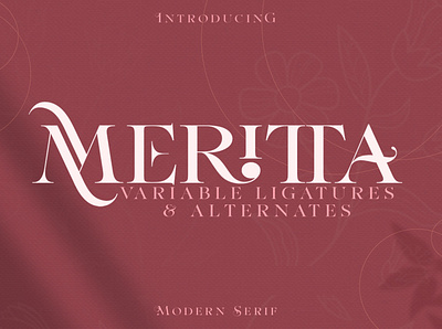 Meritta Serif display font fonts illustrator lettering modern modern font sans serif serif font typeface vintage font