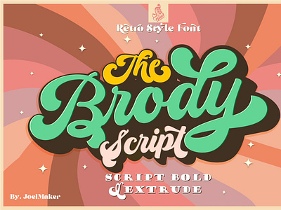 Brody Script + Extrude graphic design ui