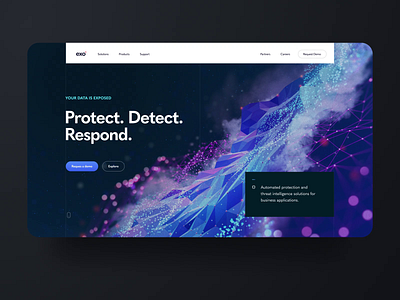 exo b2b website concept cybersecurity dark figma uidesign webdesign