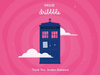 Hello Dribbble doctor who first hello dribbble shot tardis