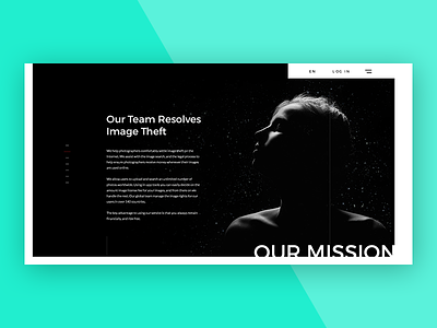 Our mission about concept dark us webdesign