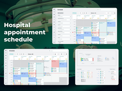 Hospital appointment schedule complex design medical ui ux