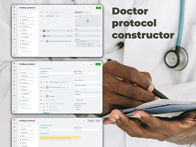 Doctor Protocol Constructor complex constructor create design doctor medical ui ux