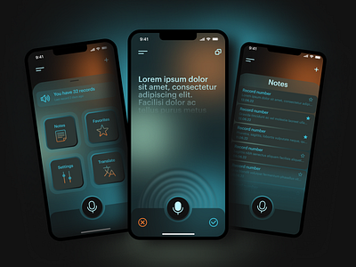 Voice recognition app design app design mobile mobile app ui ui design ux