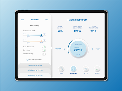 #DailyUI - Day 007 - Settings dailyui settings settings page settings ui thermostat ui ui design ux uxdesign