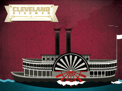 Cleveland Steamer illustration steamboat