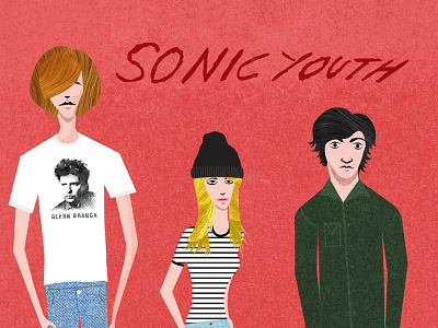 Sonic Youth illustration music musicians new wave new york sonic youth