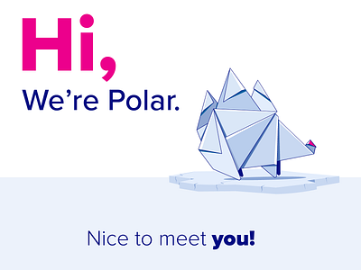 Hi, We're Polar app art branding design illustration illustrator minimal stickers ui website