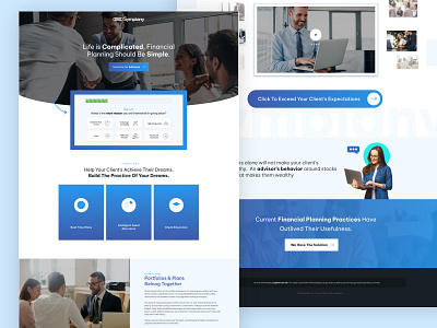 Symplany Landing Page blue landing page minimalism simple symplany works