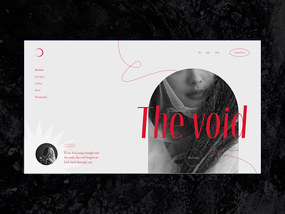 The Void - Visual Exploration animated gif animation design minialista minimal ui ui design ux ui website website concept