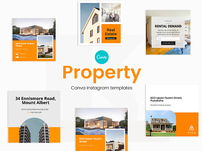 Property Canva Instagram Template branding design instagram post instagram template layout design templatedesign typography
