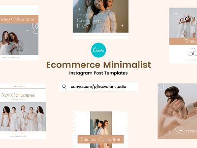 Ecommerce Minimalist Canva Instagram Post Templates