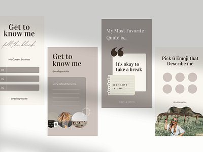 Canva Templates - Get To Know Me Instagram Stories Templates