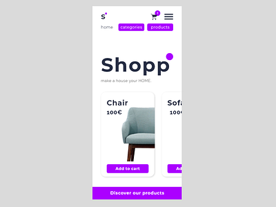 Shopp design homepage interface iphone landing page mobile mockup shop ui ux