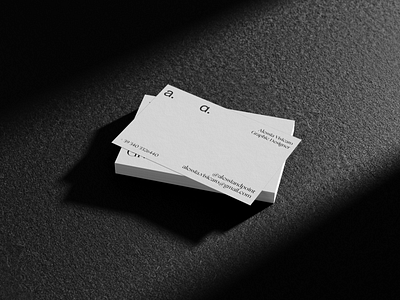 Business card application for alessia. brand identity branding business card business card design logotype logotype design personal branding typography visual identity