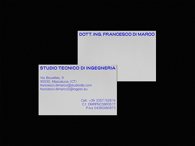 Dott. Ing. Francesco Di Marco — Brand Identity