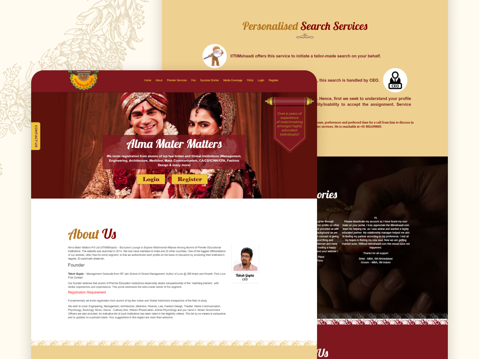 shaadi matrimonial iit iim