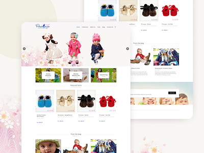 Praefinio - Children Footwear Website Design design e comerce ecommerce flat footwear minimal ui ux