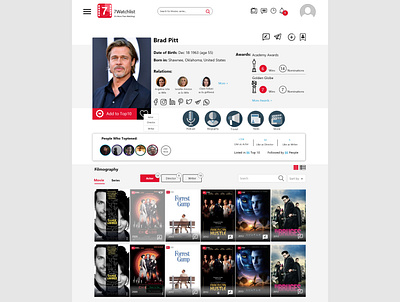 Movie Social Network, Celebrity celebrity movie ui ux