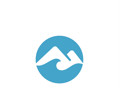 Mountan Ocean logo beach branding design landscape logo modern mountain ocean simple sports wave
