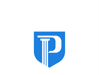 Letter P Legal branding flat law lettermark logo modern p shield simple