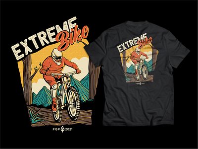 Mountain Bike Illustration bike illustration mountain tshirt