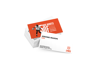 3 Points Basketball Academy: Business Card Design branding creativity design logo