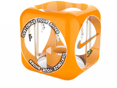 NİKE // Custom Cabin 3d 3ddesign advertise advertising brand brand design custom design future illustration nike shoe