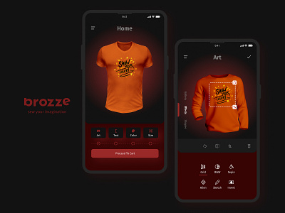 Brozze app UI android app design figma ios logo mobile phone ui ux