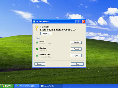 Designing for the past - system monitor app status windows windows xp winforms