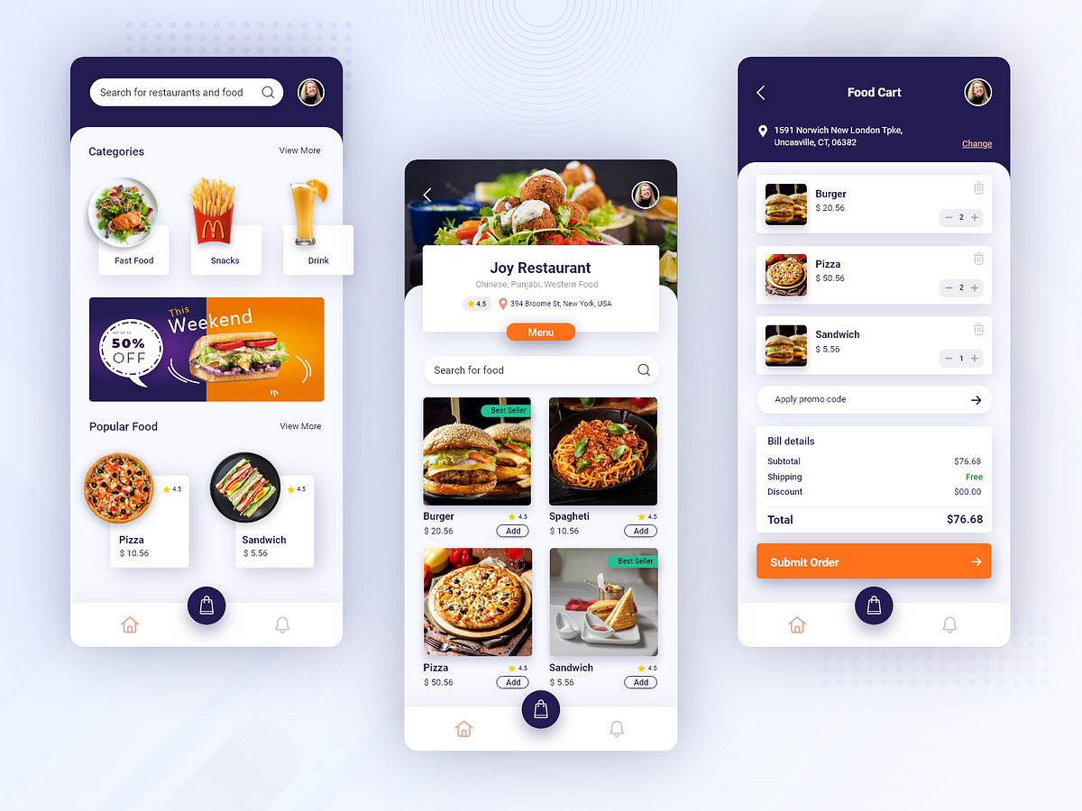 Food Order Mobile Application by BiztechCS on Dribbble