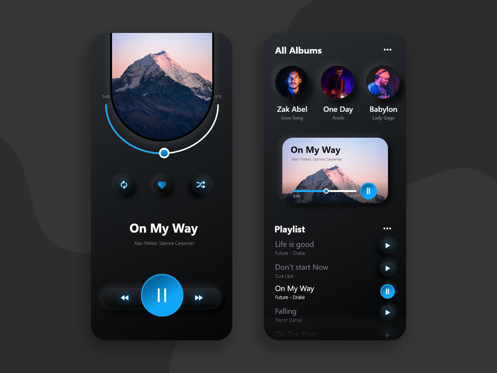 Music Player App by BiztechCS on Dribbble