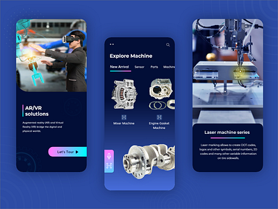 Explore Machines with AR/VR augmented reality augmentedreality biztech biztechcs machine diagnose machinery machines mobile app mobile app design uidesign uxdesign virtual assistant virtual reality virtualreality vr
